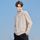 (f945) [stand collar hoodless men's style] khaki / 2xl (140-40kg )