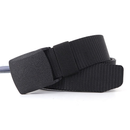Security check camouflage nylon belt men's tactical belt women's automatic buckle pants belt woven cross-border wholesale