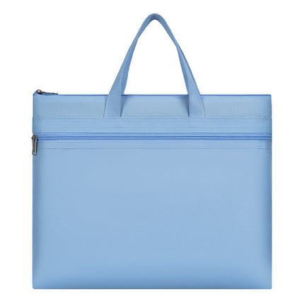Double-Layer Storage Bag, Student Tutoring Bag, Portable Oxford Cloth Zipper Art Bag, Document Bag, Zipper Style, Large Capacity