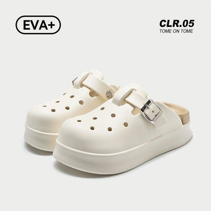 Thick-Soled Super Popular Closed-Toe Slippers for Women, 2026 Summer New Model, Beautiful Soft-Soled Non-Slip Eva Clogs for Outdoor Wear