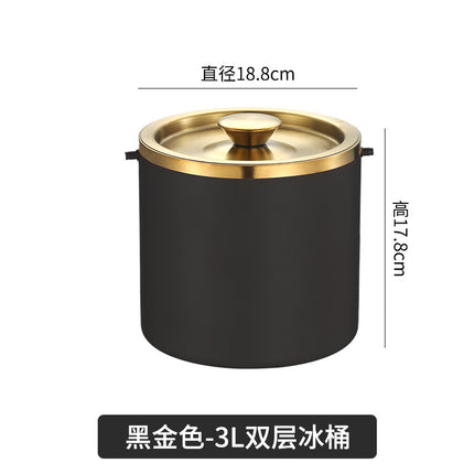 Ice bucket portable beer bucket stainless steel ice bucket bar beer champagne insulation ice bucket stainless steel bucket