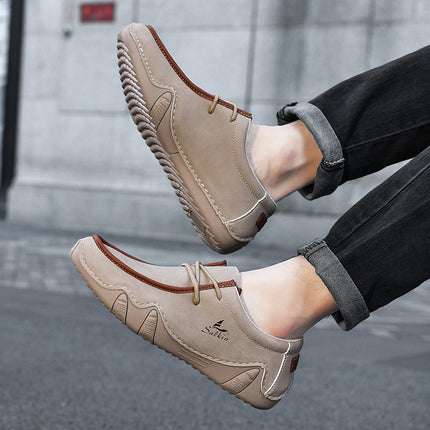 Foreign Trade Hot-Selling Light Luxury Casual and Comfortable Octopus Bean Shoes Outdoor Slip-On Men's Driving Fashion Leather Shoes