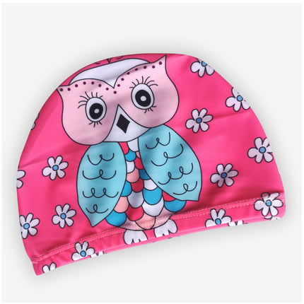 Cartoon Children's Swimming Cap Printed Cute Fashionable Cloth Cap for Boys and Girls Comfortable Non-Stretching Swimming Cap Cloth Cap Quick-Drying