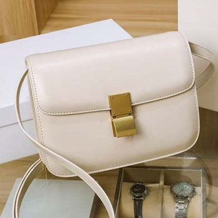 Guangzhou Cross-Border Women's Bags Small Square Bag Retro Plain Tofu Bag Women's Crossbody Bag Wholesale Price Fashionable Versatile