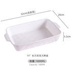 14inch double-ear baking dish-white sesame