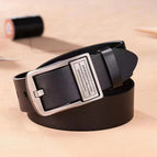 Rotating gray buckle black belt / 110cm