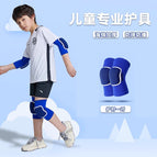 S [suitable for 4-7 years old and under 25kg ] / Sponge elbow pads blue [thick sponge, anti-collision and anti-fall] one pair