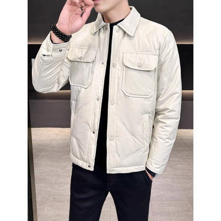 High-end Down Jacket Men's Winter Lightweight Men's Warm Autumn and Winter Clothes Men's Lapel Coat Cold-proof Jacket