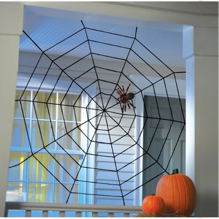 in stock Halloween Triangle Spider Web Super Fan Web Pie Decorative Props for Easter Atmosphere