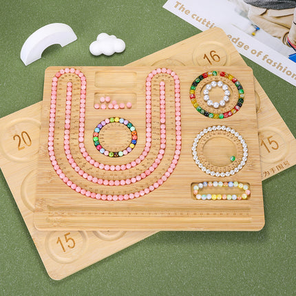 Solid Wood Bead Tray, Jewelry Bracelet Display Tray, Jewelry Design Tray, DIY Beading Tools, Bracelet Storage Tray