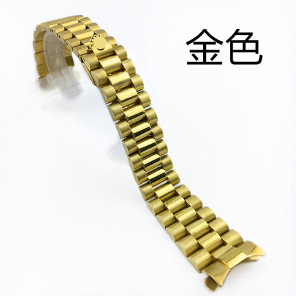 Stainless Steel Three-Bead Solid Watch Strap Rolex Watch Strap Steel Strap Watch Bracelet 13 17 20mm
