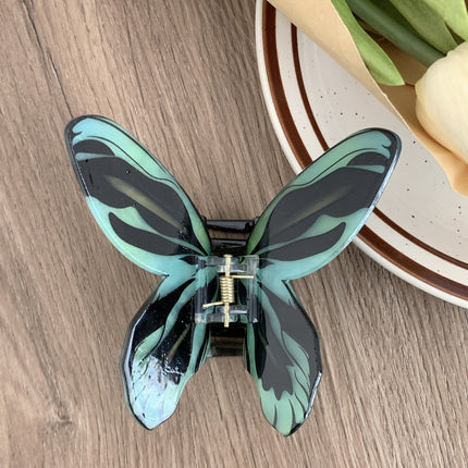 Advanced Sense Simulation Butterfly Grab Clip Temperament Beautiful Headwear Printed Hairpin Back of Head Hair Shark Clip Hair Accessories
