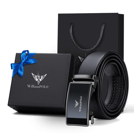 King Paul Belt Men's High-end Genuine Leather Belt Automatic Buckle All-match Simple Mirror Belt Guangzhou Belt