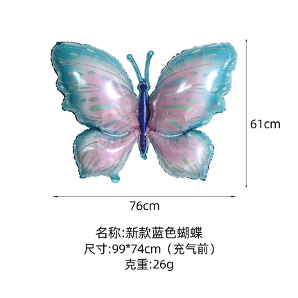 Butterfly balloon cross-border aluminum balloon wholesale night market stall children's birthday gift decorative toy balloon
