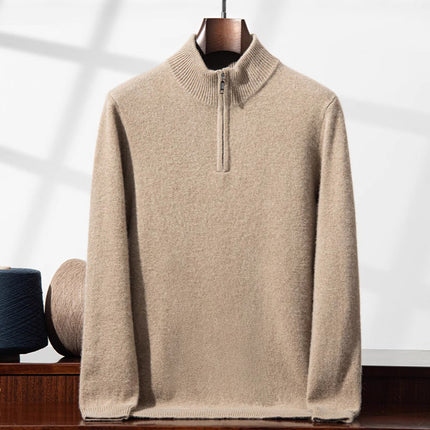 Cashmere Half-Zip Sweater Men / Pull Cachemire Demi-Col Zip