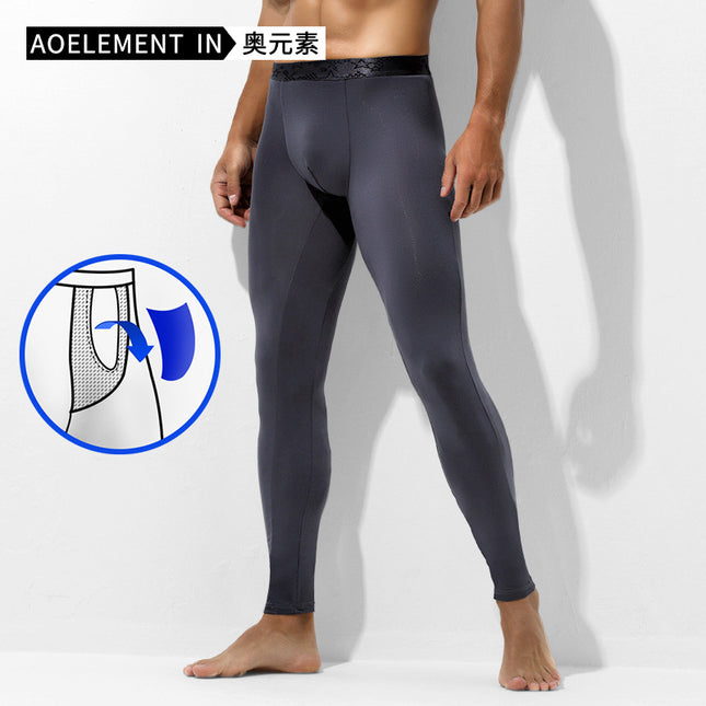 Men's Bullet Separate Autumn Pants Single Piece Leggings Underpants Antibacterial Inner Crotch Warm Pants Men's Thin Line Pants Underpants