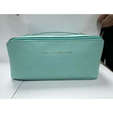 Factory Direct Sales Large-Capacity Storage Bag Pu Leather Satchel Travel Business Trip Portable 2024 New Pillow Cosmetic Bag
