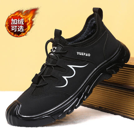 Non-Slip Wear-Resistant Shoes Single Cotton Same Style Autumn New Style Pin-Resistant Wear Labor Protection Shoes Men's Casual All-Match Simple Work Shoes