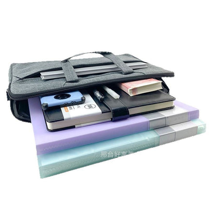 Multi-functional Briefcase Storage Handbag File Bag Large Capacity Meeting Bag Business Office Storage File Bag
