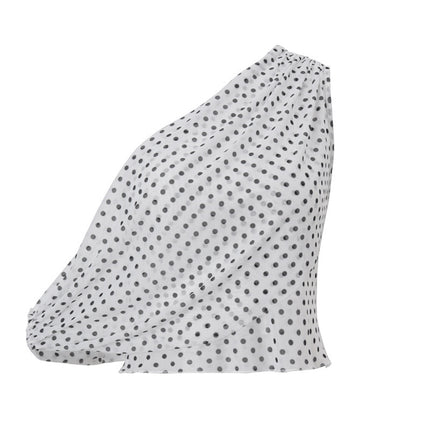 Ins European and American Cross-Border Hot-Selling Women's Clothing Polka-Dot Slant Collar Exposed Navel Asymmetrical Casual Sexy Niche Short Vest for Women