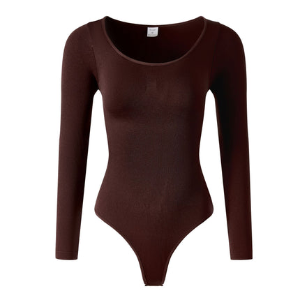 Long-Sleeved Body-Shaping Jumpsuit for Women, Waist-Cinching and Body-Shaping Garment, Seamless Tummy-Tightening and Butt-Lifting Tight-Fitting Base Layer Shapewear