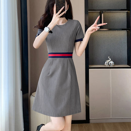 High-end salesman sales office work clothes hotel receptionist front desk interview formal dress jewelry store dress summer