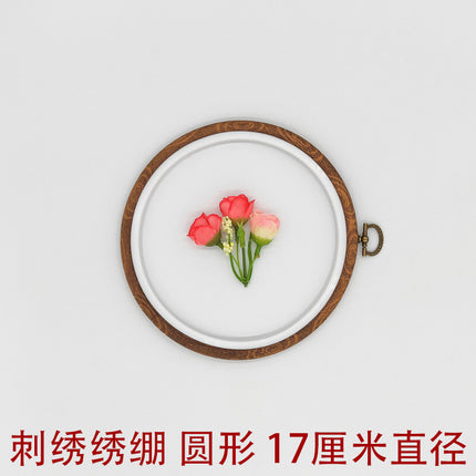 DIY embroidery ring ornaments plastic embroidery inner ring adjustable embroidery cross embroidery imitation bamboo imitation wood embroidery manufacturers wholesale