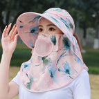 Ink painting tea hat-pink