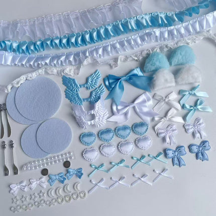 Gumei Handmade Accessories Set Lace Accessories DIY Support Fan Pain Bag Bar Material Bag Handmade Ear Decoration
