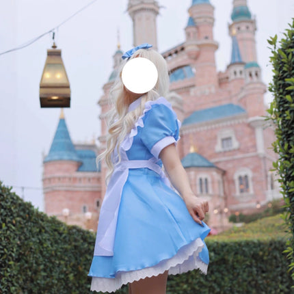 Princess Alice on the Run Blue Dress Maid Costume Maid Costume Halloween Costume French Sweet Age Reduction