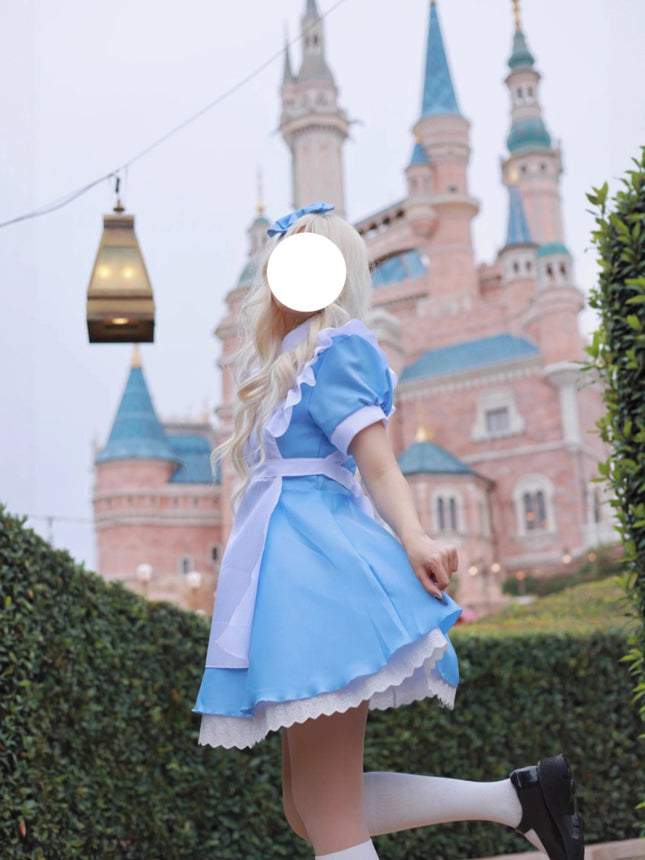 Princess Alice on the Run Blue Dress Maid Costume Maid Costume Halloween Costume French Sweet Age Reduction