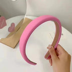 Dark pink wide body sponge headband