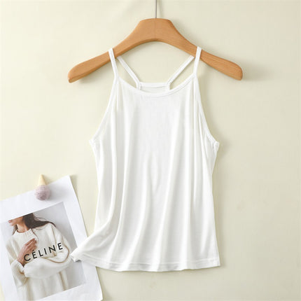 Lanjing Modal Solid Color Camisole Base Shirt Slim-Fit Soft Cool Large Size Outer Wearing Thin Shoulder Strap for Women