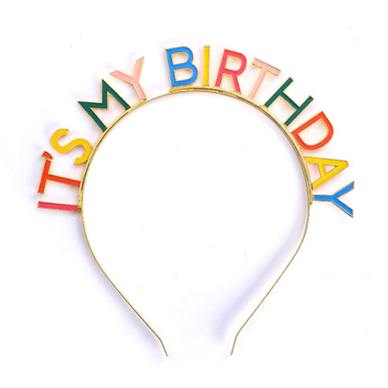 Birthday party hair head ITSMYBIRTHDAY happy birthday headband European and American headband letter hair accessories decoration