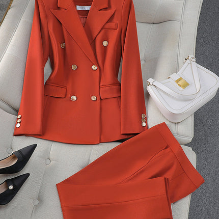 High-End Suit 2024 New Fashion Elegant Goddess Style Professional Wear Beauty Salon Suit Two-Piece Set