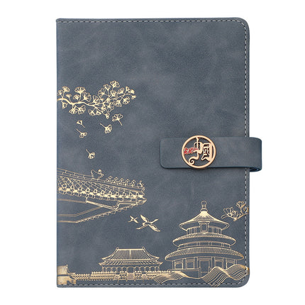 A5 National Trend Chinese Style Notebook Business Office Thermos Cup Set Corporate Gift Notepad Custom Logo