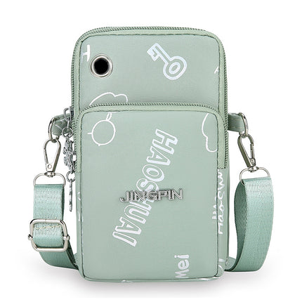 New Casual Small Satchel Oxford Cloth Shoulder Bag Summer Wrist Bag Arm Bag Neck Small Bag Multi-layer Mobile Phone