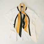 Pinstripe military green yellow / 150cm