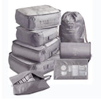 [Eight-piece cosmetic bag] Gray