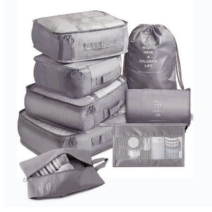 Travel storage bag eight-piece cross-border e-commerce multi-functional travel storage suit waterproof packing portable organizing bag