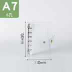 A7 silver clip green buckle pvc binder