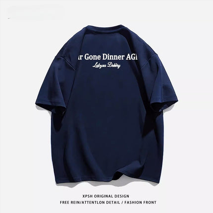 [Strict Selection] Pure Cotton Short-sleeved T-shirt Men's American Street Heavy Cotton Short-sleeved T-shirt Men's Summer Fashion Brand Wholesale
