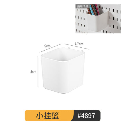 Desktop Perforated Board Storage Rack Organizer Office Partition Workstation Desk Stationery Organizer Shelf No Drilling Required