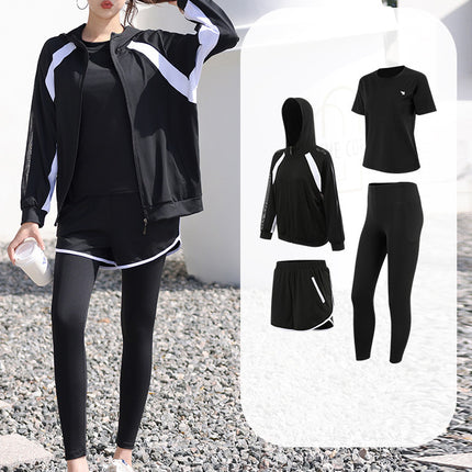 Yoga Fitness Clothing Tennis Suit Sports Running Gym Plus Size Fat mm Cover Belly Slimming Look Loose Factory Direct Sale