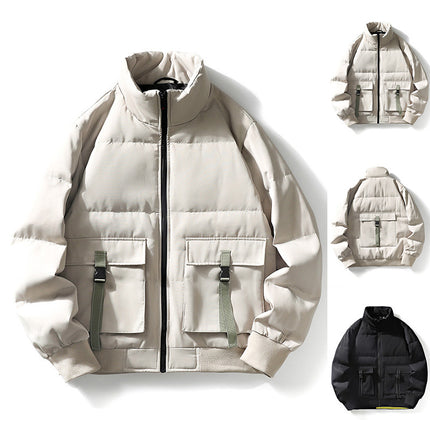 Winter new tooling stand collar down jacket men's M-5XL white duck down one-piece delivery