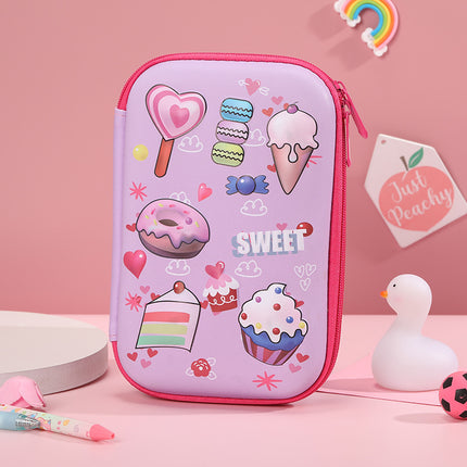 Student Cartoon Stationery Box Large Capacity Storage Box 3D Stationery Bag Cute Pencil Box Creative Pencil Bag