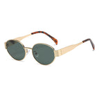 Gold frame dark green film (leopard feet)