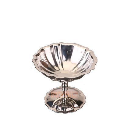 Creative Stainless Steel Ice Cream Cup Dessert Bowl Goblet Cyber Celebrated Snack Bowl Dried Fruit Dish Ice Cream Cup Dish