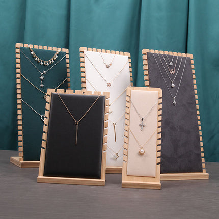 Creative bamboo L-shaped detachable necklace board necklace pendant bracelet jewelry counter live display rack necklace board