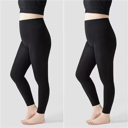 Cross-Border Extra Large Size Plus Fat Leggings 200g Fleece-Lined Polyester One-Piece Thickeneded Autumn and Winter Outer Pantyhose